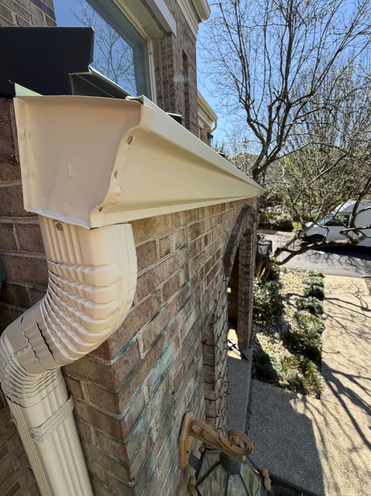 New gutter installation on residential home
