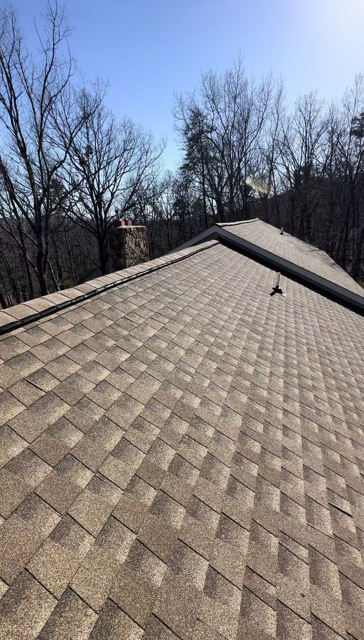 Completed roof installation on residential home