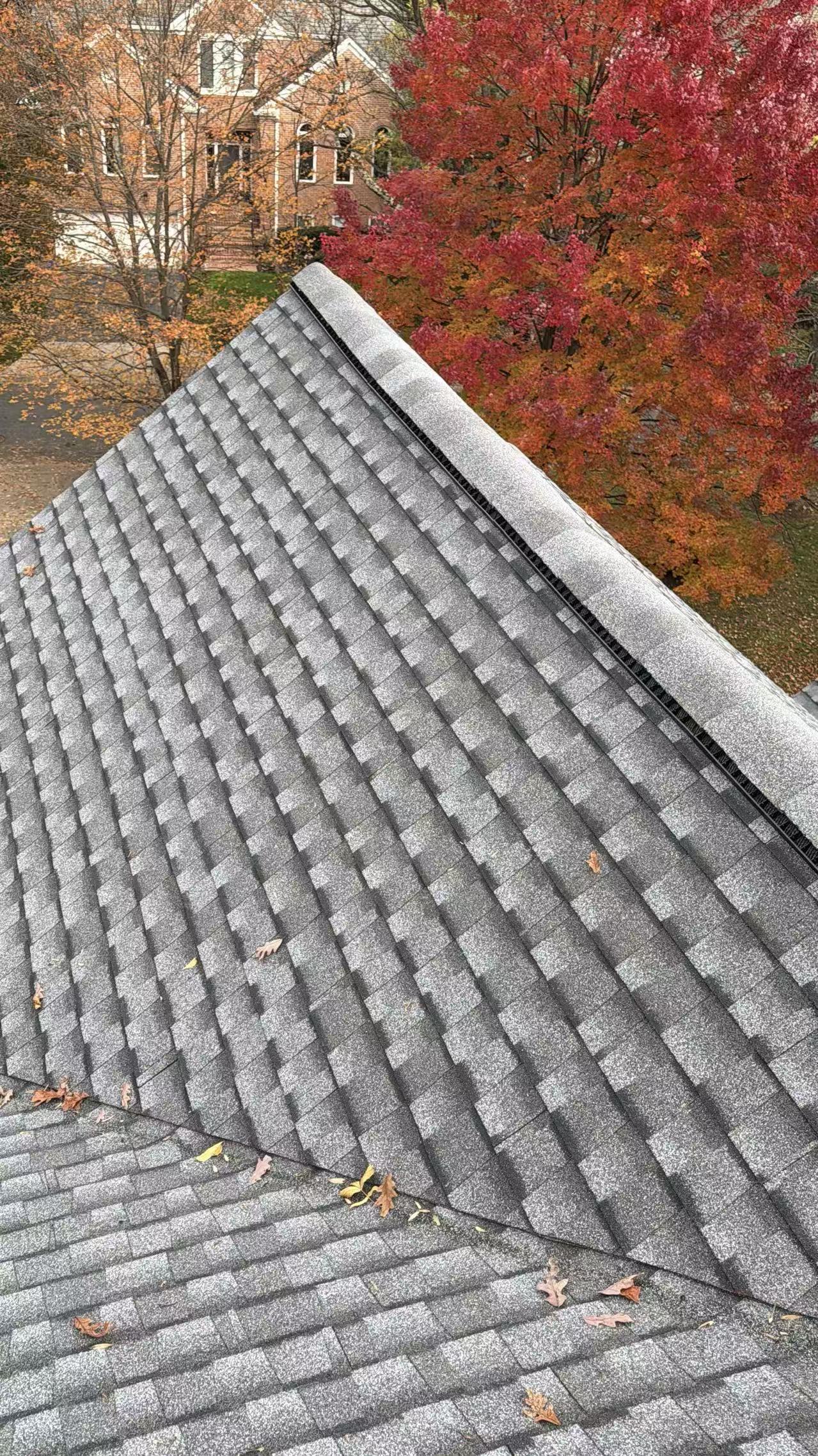 Beautiful new roof installation — Pewter Gray shingles