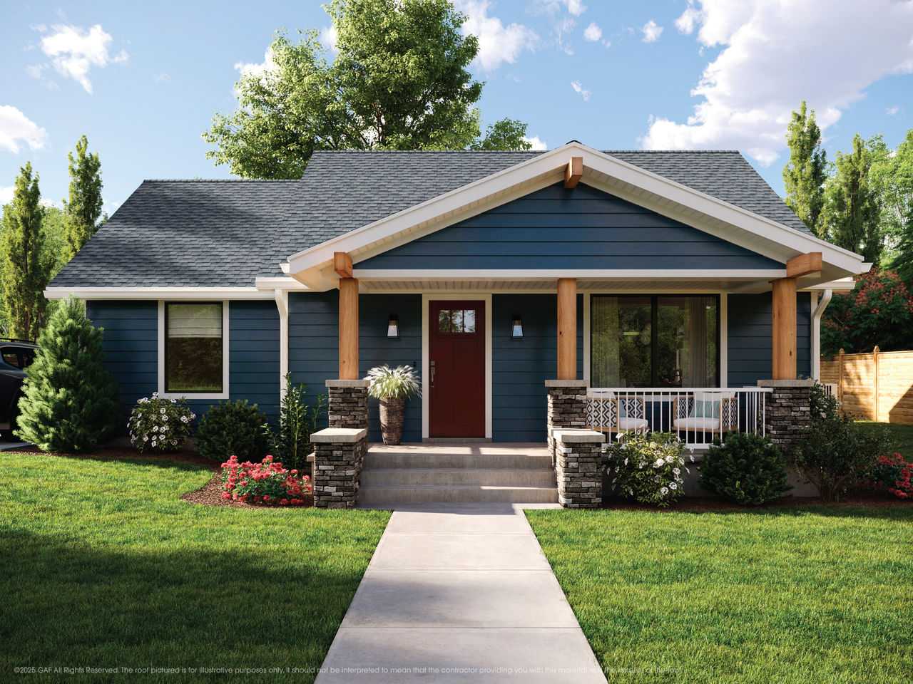 New roof installation on residential home